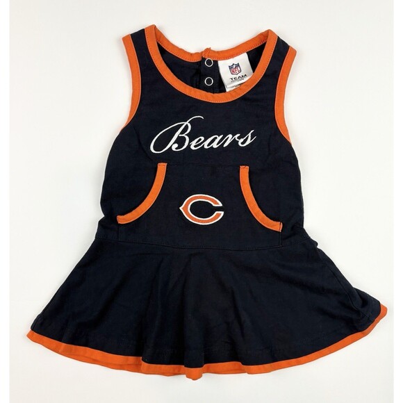 NFL Chicago Bears Infant Baby Girls Cheerleader Dress Size 18 Months Embroidered - Picture 1 of 3